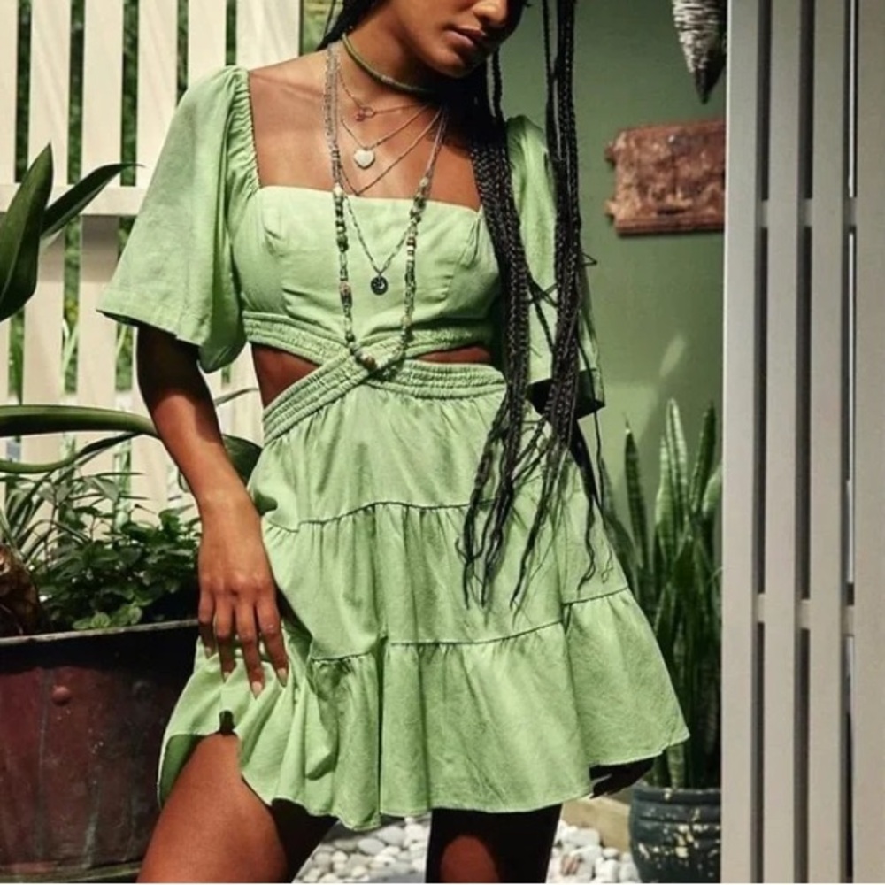 Free People Cross of Sunlight Mini Dress